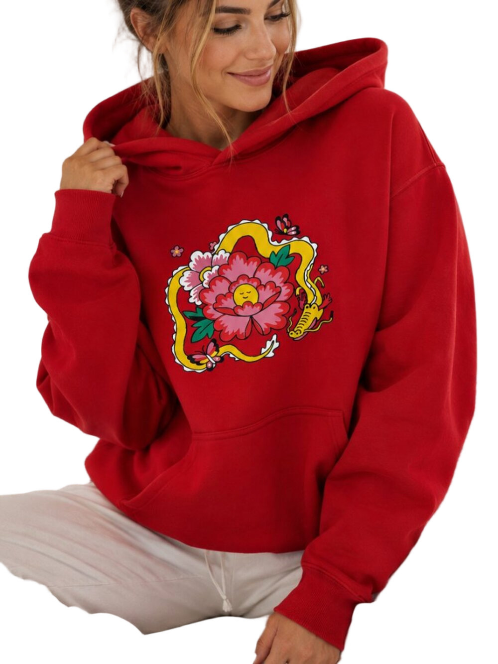 Aritzia Rare Lunar New Year Mega Raglan Hoodie Min Heo SZ XL